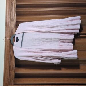 Pink Cardigan with Ruffle Shelves